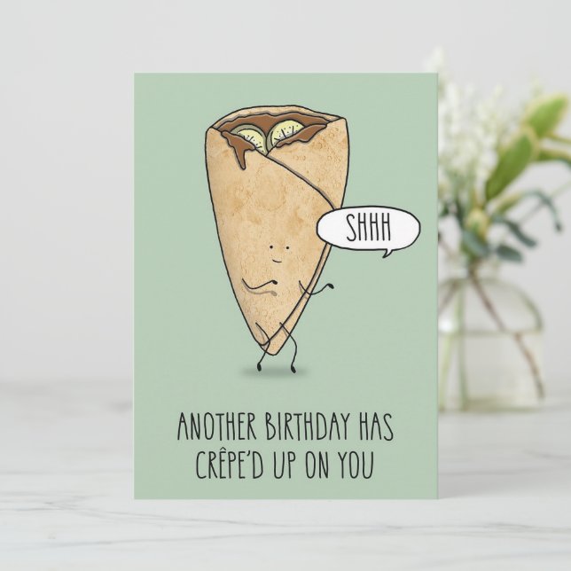 Birthday Crepe Holiday Card (Standing Front)
