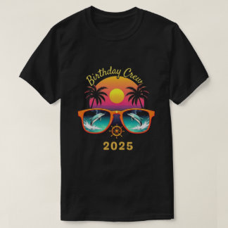 Birthday Crew Cruise Funny Gift 2025 Retro T-Shirt