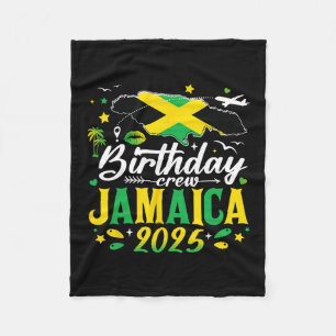 Birthday Crew Jamaica 2025 Family Cruise Vacation Fleece Blanket