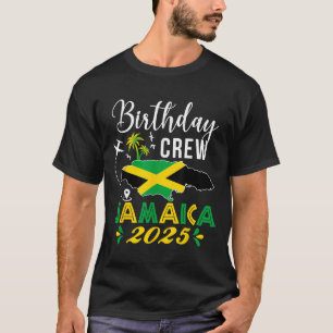 Birthday Crew Jamaica 2025 Tropical Vibe Group Mat T-Shirt
