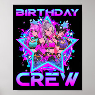 Birthday crew k pop kids girls k-pop birthday girl poster