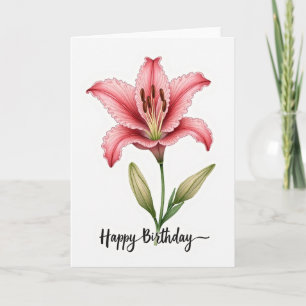 Birthday Crimson Bloom Card