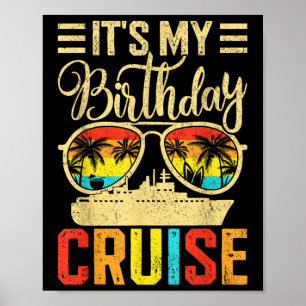 Birthday Cruise 2025 Family Matching Tee Summer Va Poster