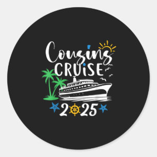 Birthday Cruise 2025 Ship Boat Family Summer Vacat Classic Round Sticker