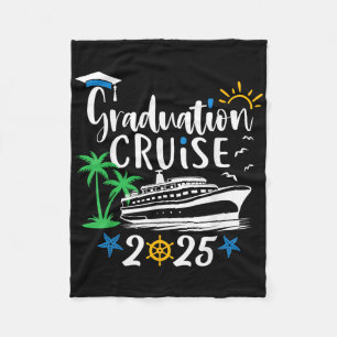 Birthday Cruise 2025 Ship Boat Family Summer Vacat Fleece Blanket