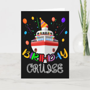Birthday Cruise Cruising Bday Party Ocean Ship Cak Card