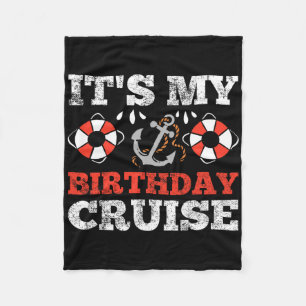 Birthday Cruise Cruising Boating Party  Fleece Blanket