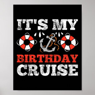 Birthday Cruise Cruising Boating Party Poster