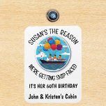 Birthday Cruise Funny Group Personalised  Magnet<br><div class="desc">This design may be personalised in the area provided by changing the photo and/or text. Or it can be customised by clicking Personalise this Template and then choosing the click to customise further option and delete or change the colour of the background, add text, change the text colour or style,...</div>