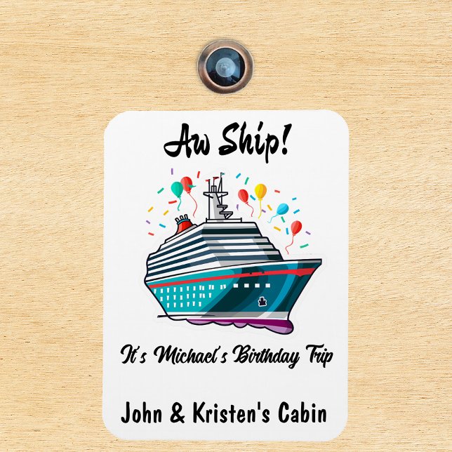 Birthday Cruise Funny Group Personalised  Magnet (Creator Uploaded)