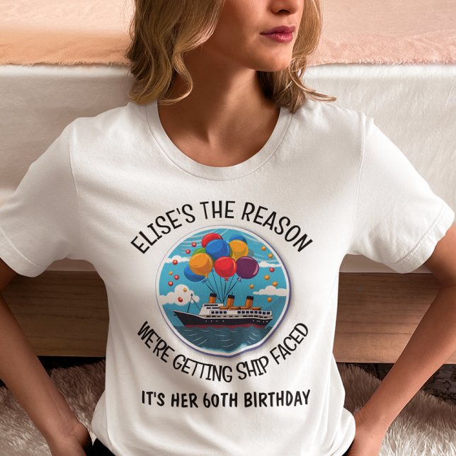 Birthday Cruise Funny Group Personalised  T-Shirt (Creator Uploaded)