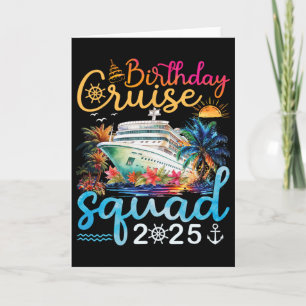 Birthday Cruise Squad 2025 Cruise Birthday Party V Card