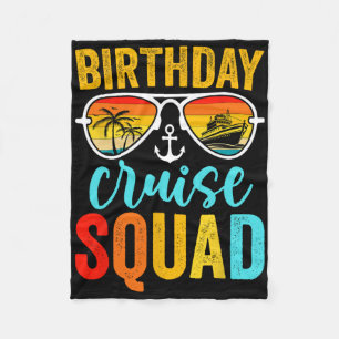Birthday Cruise Squad 2025 Cruise Birthday Party V Fleece Blanket