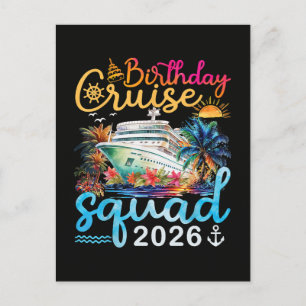 Birthday Cruise Squad 2026 Announcement Postcard