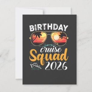 Birthday Cruise Squad 2026 Family Cruise Vacation Card