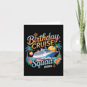 Birthday Cruise Squad 2026 Family Cruise Vacation  Card