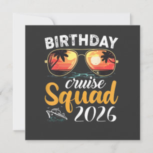 Birthday Cruise Squad 2026 Family Cruise Vacation Invitation