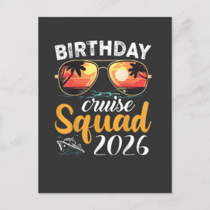 Birthday Cruise Squad 2026 Family Cruise Vacation Postcard