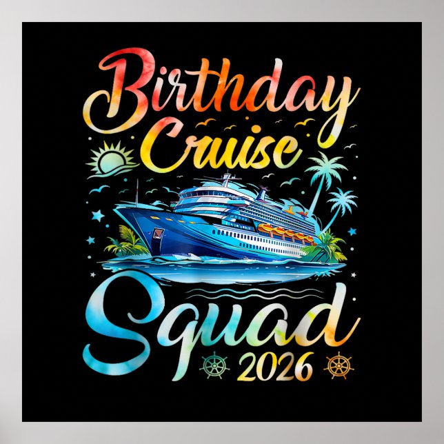 Birthday Cruise Squad 2026 Poster (Front)
