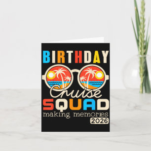 Birthday cruise squad crew family vacation 2026 card