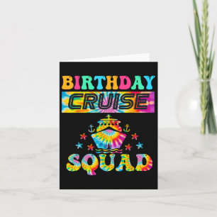 Birthday Cruise Squad Cruising Vacation Matching F Card