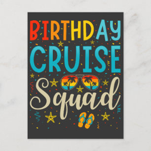 Birthday Cruise Squad Cruising Vacation Postcard