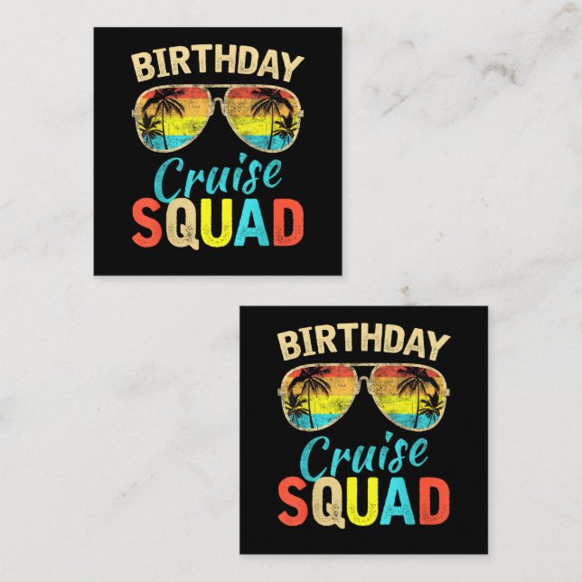 Birthday Cruise Squad Enclosure Card (Front/Back)