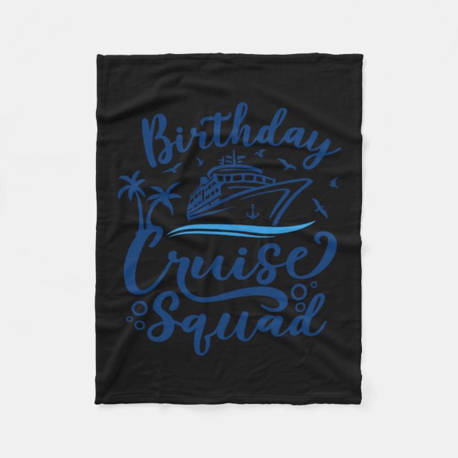 Birthday Cruise Squad Fleece Blanket (Front)