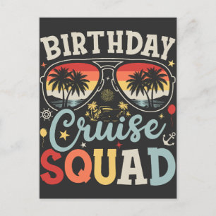 Birthday Cruise Squad Group Family Matching Postcard