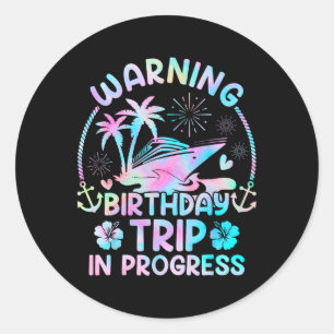 Birthday Cruise Squad Making Memories Together Men Classic Round Sticker