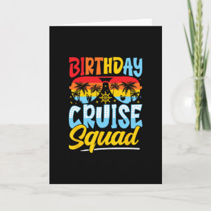 Birthday Cruise Squad Matching Vacation Party Card