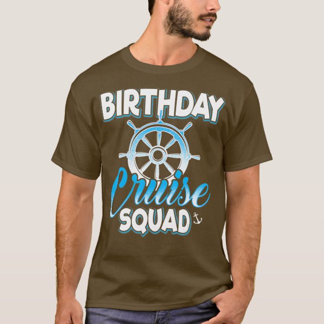 Birthday Cruise Squad Vacation Trip Group Couple T-Shirt (Front)