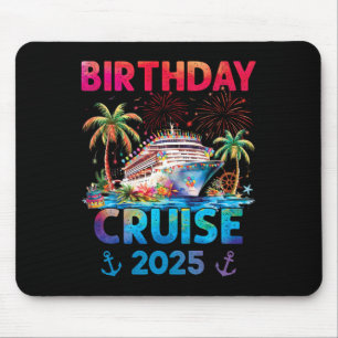 Birthday Cruise Trip Outfits 2025 Uni-adults And K Mouse Pad