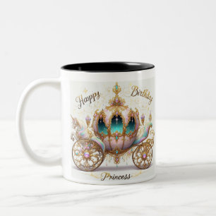 Birthday Cup. Princess Two-Tone Coffee Mug
