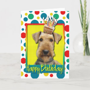 Birthday Cupcake - Airedale Card