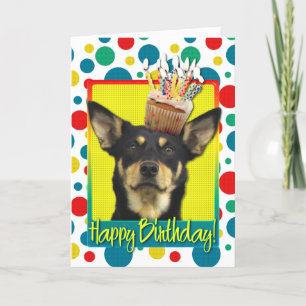 Birthday Cupcake - Australian Kelpie - Jude Card