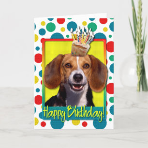 Birthday Cupcake - Beagle Card