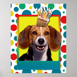 Birthday Cupcake - Beagle Poster