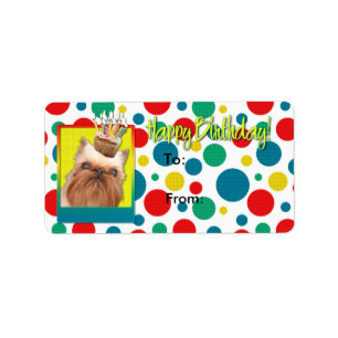 Birthday Cupcake - Brussels Griffon Label