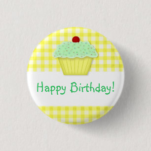 Birthday Cupcake Button