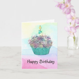 Birthday Cupcake Card & Candle