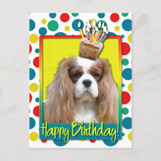 Birthday Cupcake - Cavalier - Blenheim Postcard