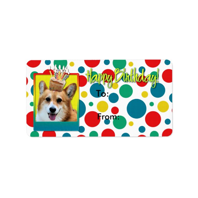 Birthday Cupcake - Corgi - Owen Label (Front)