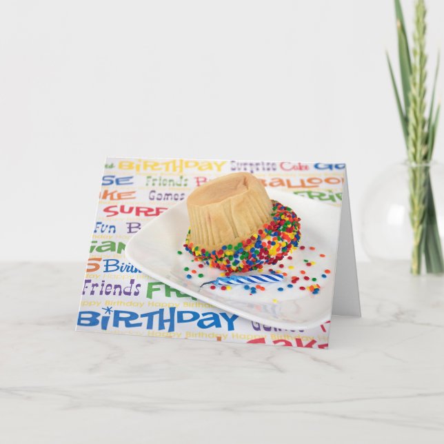 birthday cupcake humour card (Front)