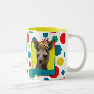 Birthday Cupcake - Kangaroo Two-Tone Coffee Mug