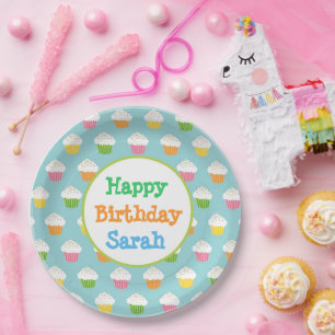 Birthday Cupcake Plate