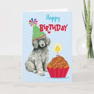 Birthday Cupcake Poodle Card