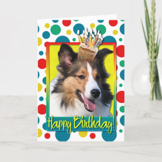 Birthday Cupcake - Sheltie Card