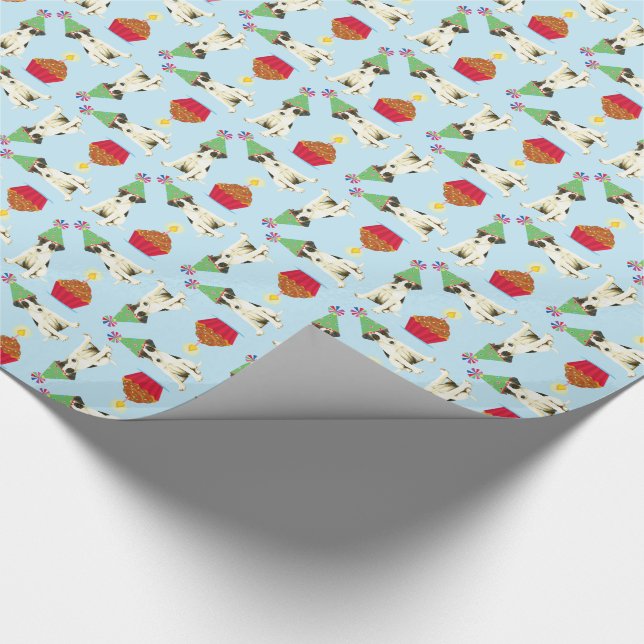 Birthday Cupcake Smooth Fox Terrier Wrapping Paper (Corner)