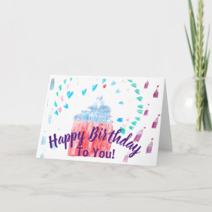Birthday - Cupcake Surprise - Blank - Matte Card